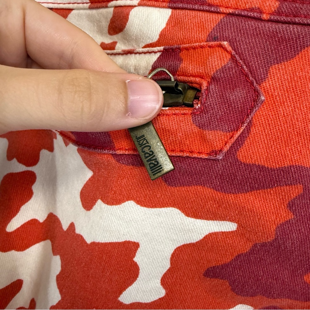 Roberto Cavalli Vibrant Red and White Skinny Jeans - Picture 16 of 16